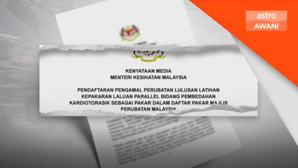 Lima pakar bedah kardiotorasik laluan parallel daftar dengan MPM - KKM