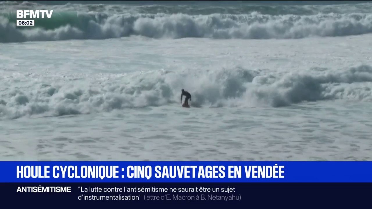 Surfeur bloqué à Lacanau, cinq personnes secourues en Vendée...un phénomène de houle cyclonique a frappé le littoral atlantique