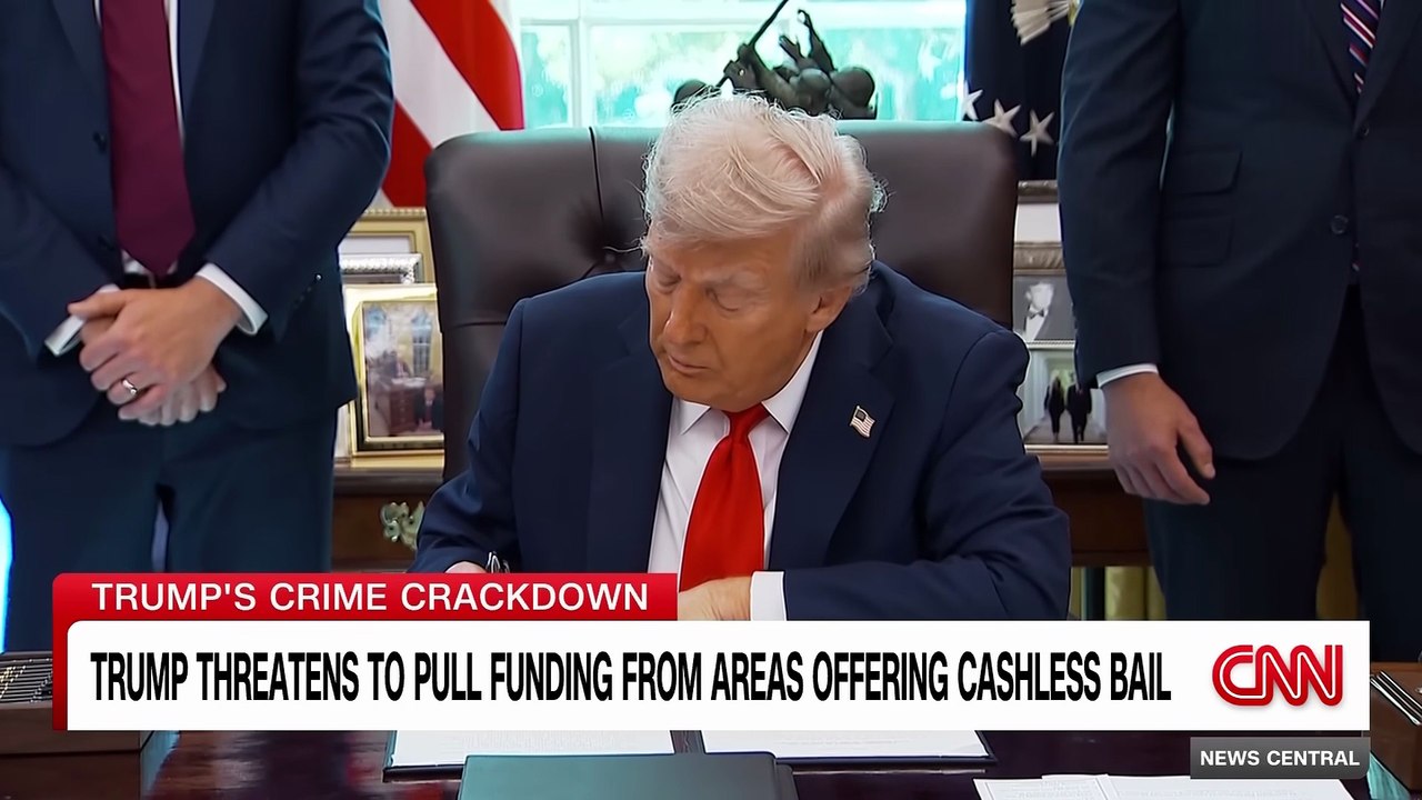 Trump threatens to pull funding from areas offering cashless bail