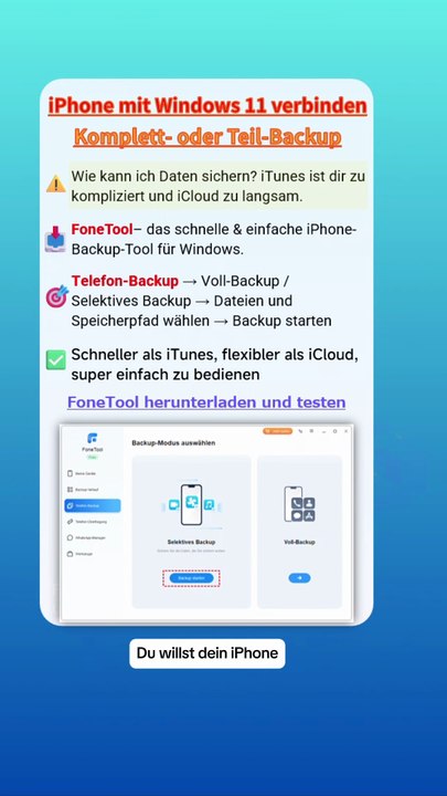 iPhone mit Windows 11 verbinden & sichern – Schnell & Einfach ohne iTunes oder iCloud! 🔒📲