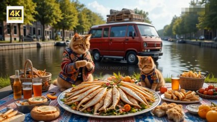 “Mama Cat & Kitten Say Goodbye in Garden – Heart-Melting Moment! 🐱🦜💖”