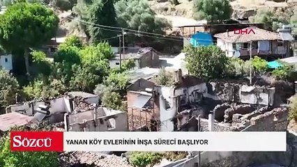 Yanan köy evlerinin inşa süreci başlıyor
