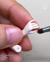 Making an entire doll out of clay ✨😍