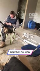 Epic Chair Prank Fail: Boy Falls Hard After Sneaky Kick from Friend|| Heartsome 💖