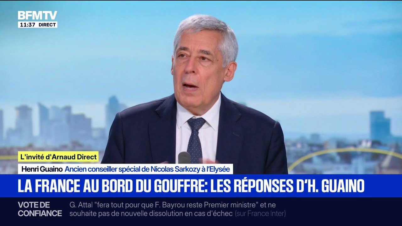 Vote de confiance: "Rien n'est pire pour l'économie et la finance que l'incertitude politique", affirme Henri Guaino, ancien conseiller spécial de Nicolas Sarkozy à l'Élysée