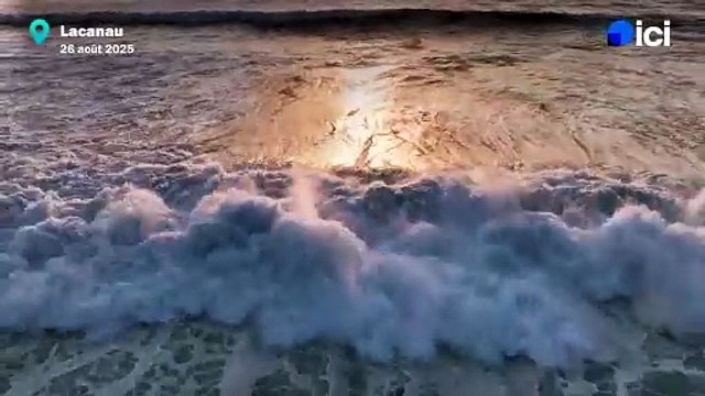 Houle cyclonique : les images des vagues vues du ciel à Lacanau