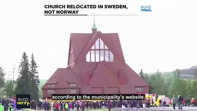 Video shows church being relocated in Sweden, not Norway