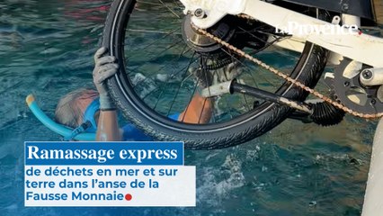 Ramassage express de déchets en mer et sur terre dans l’anse de la Fausse Monnaie