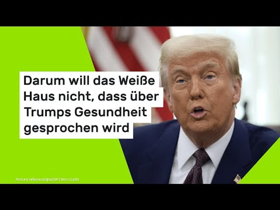 Darum will das Weiße Haus nicht, dass über Trumps Gesundheit gesprochen wird