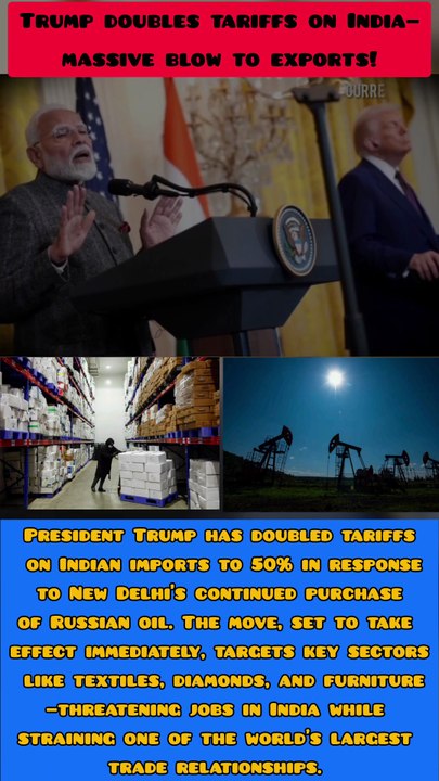 😱 BREAKING: Trump Slaps India with 50% Tariffs | US–India Trade Shock
