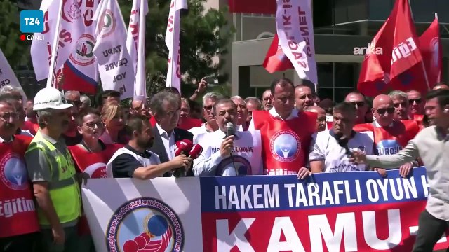 Birleşik Kamu-İş Konfederasyonu’ndan Maliye Bakanlığı önünde protesto: Köle değiliz!