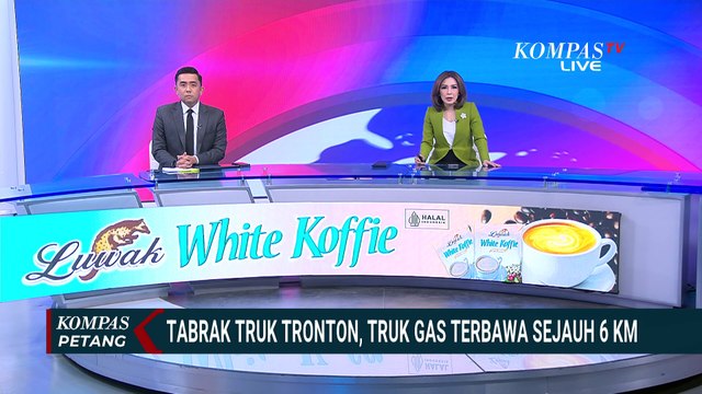 Tabrak Tronton di Tol JORR, Truk Elpiji Terbawa 6 Km dan Sopir Tewas | KOMPAS PETANG