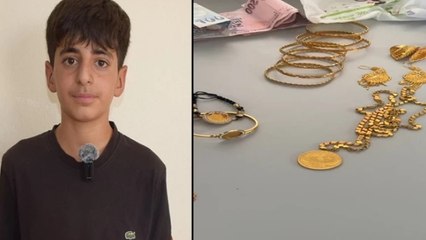 14 yaşındaki Ömer, çöpün yanında bulduğu 1,6 milyon liralık altını polise teslim etti