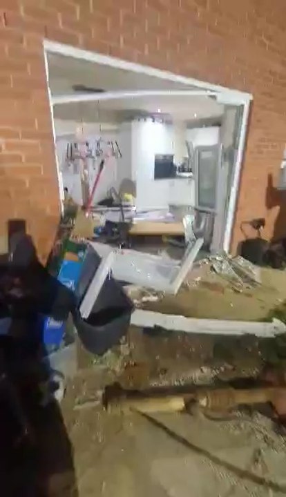 Aftermath after Daniel Tupling’s house was smashed into by driver
