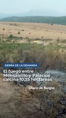El fuego entre Moncalvillo y Palacios calcina 10,25 hectáreas en la Sierra de la Demanda