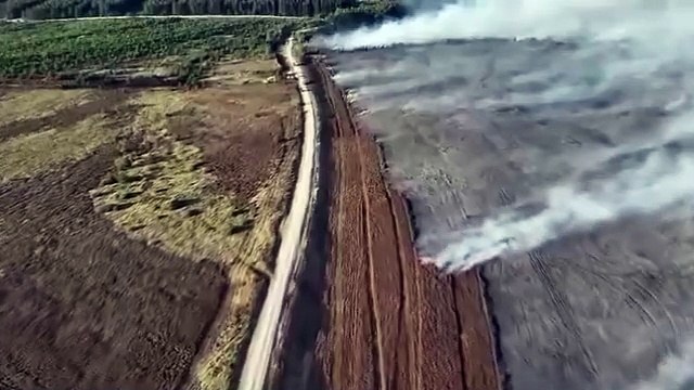 Langdale Moor: Incredible footage from sky of intense blaze amid evacuations and community support - ALL CREDIT NYMMO - North York Moors Moorland Organisation
