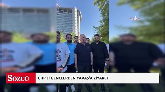 Adana’dan Silivri’ye yürüyen CHP’li dokuz genç Mansur Yavaş'ı ziyaret etti