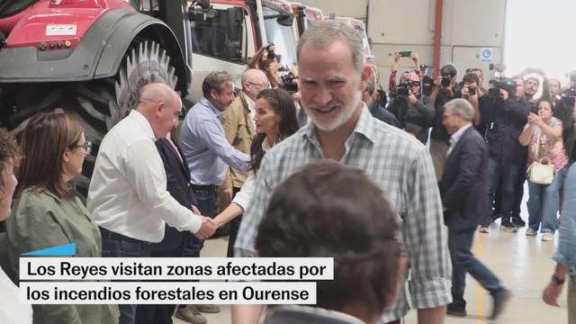 Los Reyes visitan zonas afectadas por los incendios forestales en Ourense