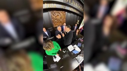 Sesión en el Senado de México | Terminaron a las piñas