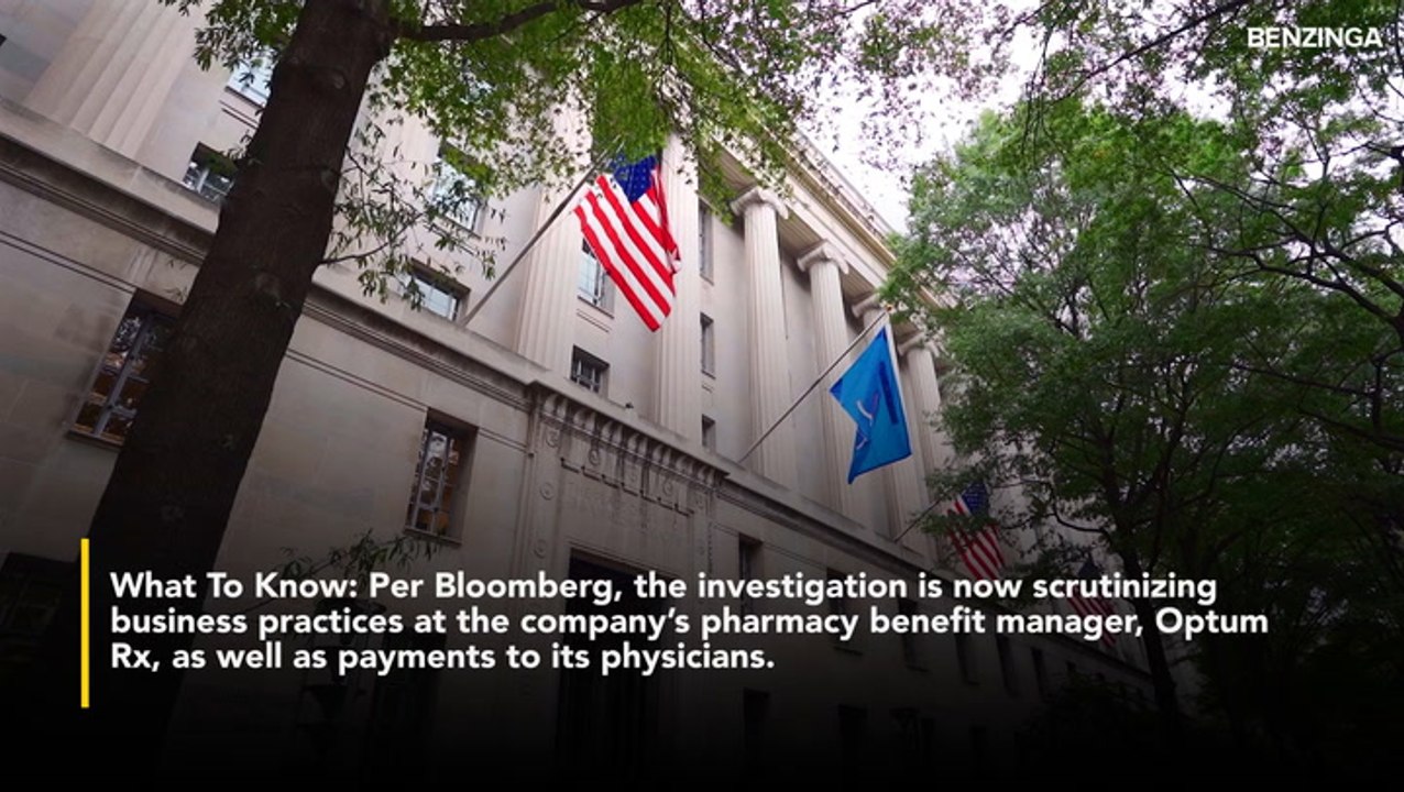 UnitedHealth Stock Falls As Department Of Justice Criminal Probe Expands To Optum Rx