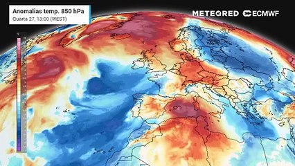 Arrefecimento do estado do tempo em Portugal gerado por vale depressionário com ar polar
