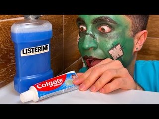 When Your Toothpaste Has A Creepy Twist 😱 #monsterprank #funnyshorts