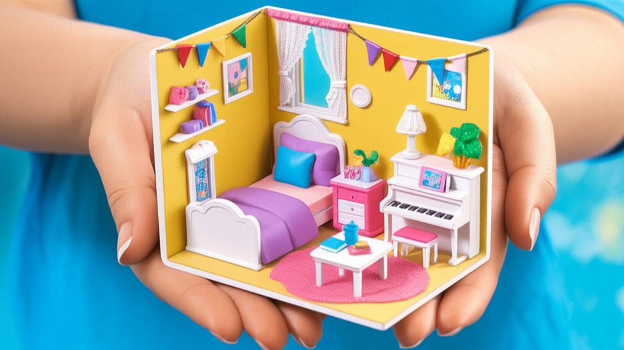 IDÉES DIY POUR POUPÉES 👧🏼 Incroyable Rénovation de Pièce Miniature Que Tout le Monde Doit Essayer !