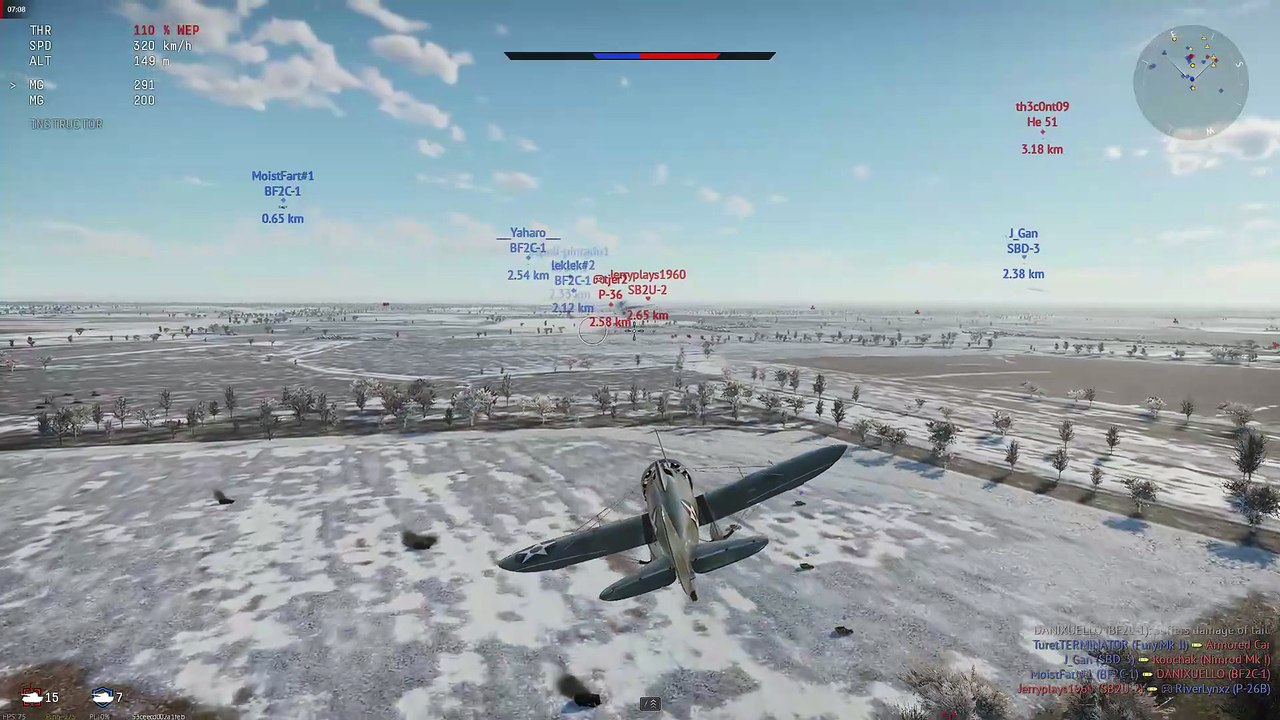 🎮War Thunder Dogfight P-26B Shot Down🔥