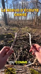 Attache deux bouts de corde ensemble hyoer facilement : Le nœud d'écoute gansé