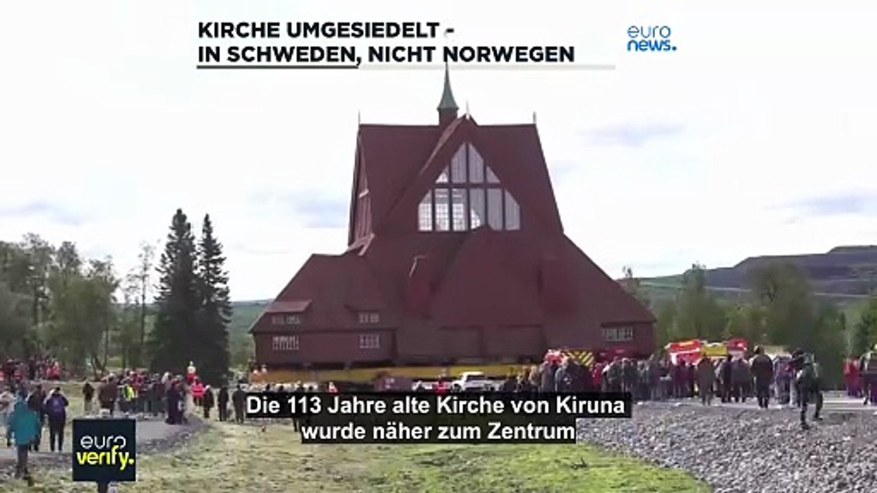 Keine KI: Video zeigt Kirche, die in Schweden - nicht in Norwegen - umgesiedelt wird
