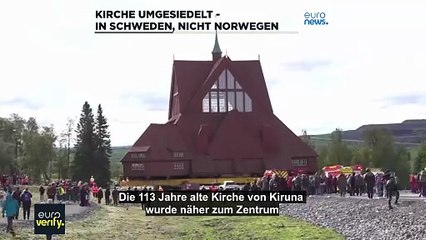 Keine KI: Video zeigt Kirche, die in Schweden - nicht in Norwegen - umgesiedelt wird
