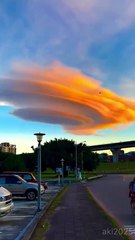 Stunning Lenticular Clouds Appear Over Xingfu Shuiyang Park in New Taipei City