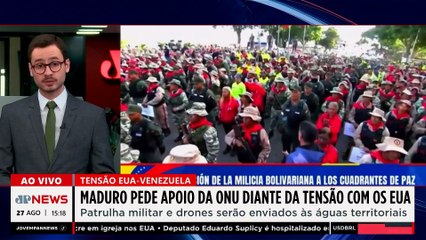 Maduro pede apoio da ONU em tensão contra os EUA | TEMPO REAL