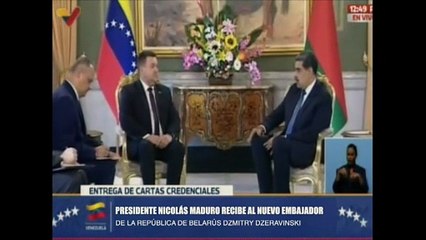 Jefe de Estado recibe cartas credenciales del embajador de Belarús, Dzmitry Dzeravinski