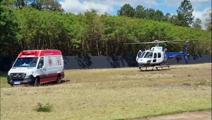 Idosa é transferida de helicóptero a Cascavel após emergência cardíaca