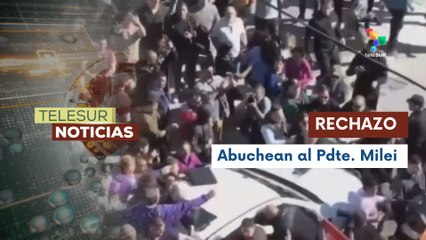 Argentinos rechazan la presencia del pdte. Javier Milei