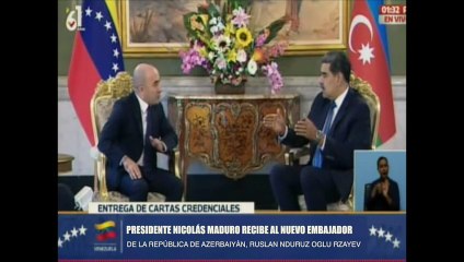 Presidente Nicolás Maduro recibe cartas credenciales del embajador de Azerbaiyán