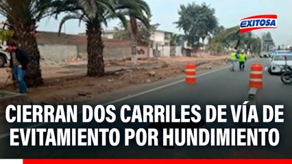 La Molina: Cierran dos carriles de la Vía de Evitamiento por hundimiento de la pista