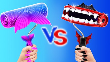 TRANSFORMATION DE CHAMBRE ULTIME ! 😱 Sirène 🧜‍♀️ ou Vampire 🧛‍♀️? Choisis ton camp ! 💖🖤