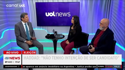Haddad sobre eleições 2026: “Não tenho intenção de ser candidato”