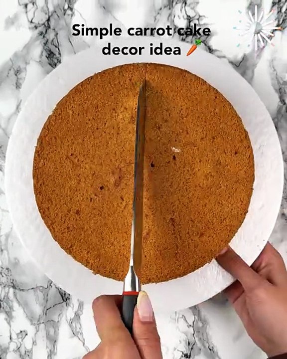 Sweet homemade carrot cake with cute frosting🥕🍰