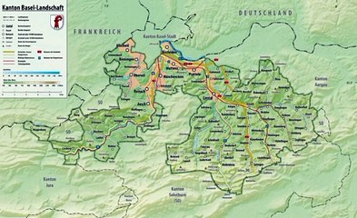 Map of Basel-Landschaft Canton. Peta Kanton Basel-Negeri. Basel-Landschaft Canton Map.Map of Canton of Basel-Landschaft. Canton of Basel-Landschaft Map.Karte des Kantons Basel-Landschaft.Carte du canton de Bâle-Campagne.  Mappa del Canton Basilea Campagna