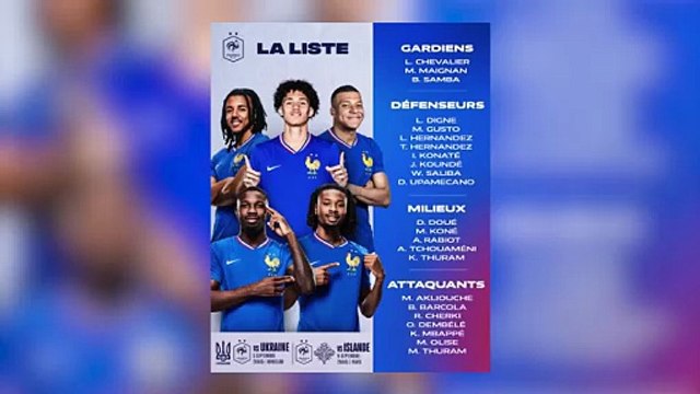 Talk My Football : La liste de Didier Deschamps pour les matchs de l'Equipe de France de Football à venir