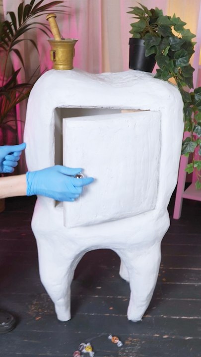 Colossal Chompers: diy Giant Tooth Table