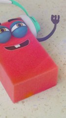 Dirty plates can’t stop this sponge star! 🌟🧽🎤 #funny #animation