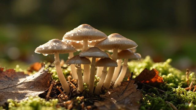 Mushroom Description (English):A mushroom is a type of fungus that usually grows in moist and shady places. It has a soft cap on top and a stem beneath. Mushrooms come in many shapes, sizes, and colors.