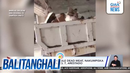 P2.3-M halaga ng double dead meat, nakumpiska sa Brgy. Sta. Rosa Uno; 7, arestado | Balitanghali