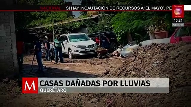 En Querétaro, autoridades declaran cuatro viviendas inhabitables por las fuertes lluvias