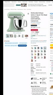 KitchenAid Artisan Series 5 Quart Tilt-Head Stand Mixer, KSM150PSDC, Cardamom