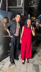 pratik gandhi and wifey bhamini oza arrive for a party in juhu